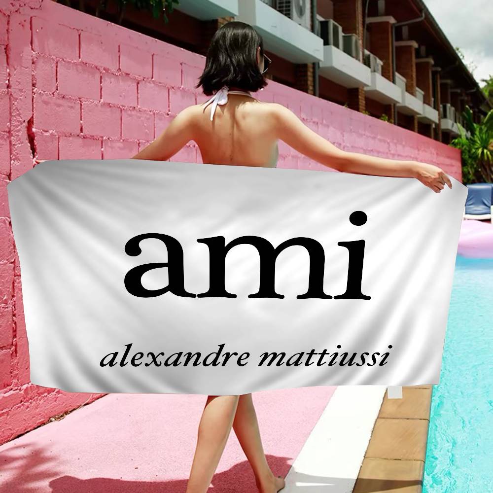 Popular AMI PARIS Beach Towel Colorful Bath Towels For Girl Microfiber Quick Dry Sand Free Beach Yoga Spa Gym Pool