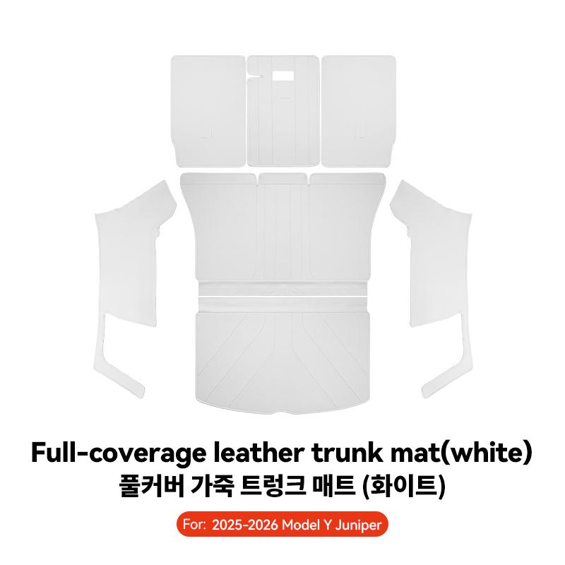 YZ For Tesla Model Y Juniper 2021-2026 Leather Trunk Mats Fully Surrounded Waterproof Non-Slip Liner Custom Floor Mat Accessorie