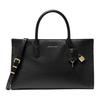 Mk Scarlett Logo Lock Charm Leather Shoulder Crossbody Handbag Medium Women Handbag Black 30F4GETS2L-BLACK