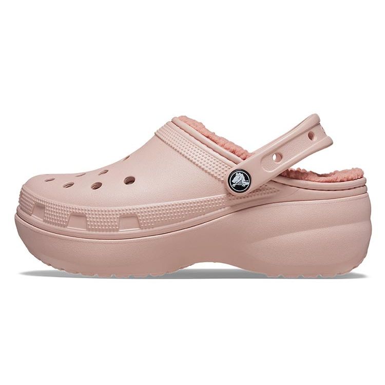 Crocs Womens Classic Platform Lined Clog Pink Clay Women 207938-6TY 37-38
