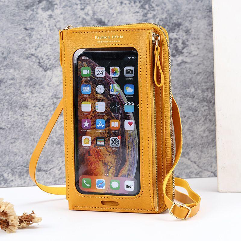 2024 Women's Anti-Theft Touchscreen Crossbody Bag - Versatile Transparent Mini Shoulder Phone Wallet
