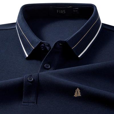 Shanshan Herren Business Casual Jacquard Polo Langarm-T-Shirt