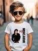 Kinder Michael Jackson Rock N Roll T-Shirt Kinder Mode Rundhals Oberteil Sommer Freizeitkleidung für Jungen und Mädchen