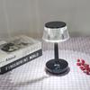 Modern Luxury Crystal Aurora Clear Dining Lamps Cordless Restaurant Table Lamp With Rechargeable Battery