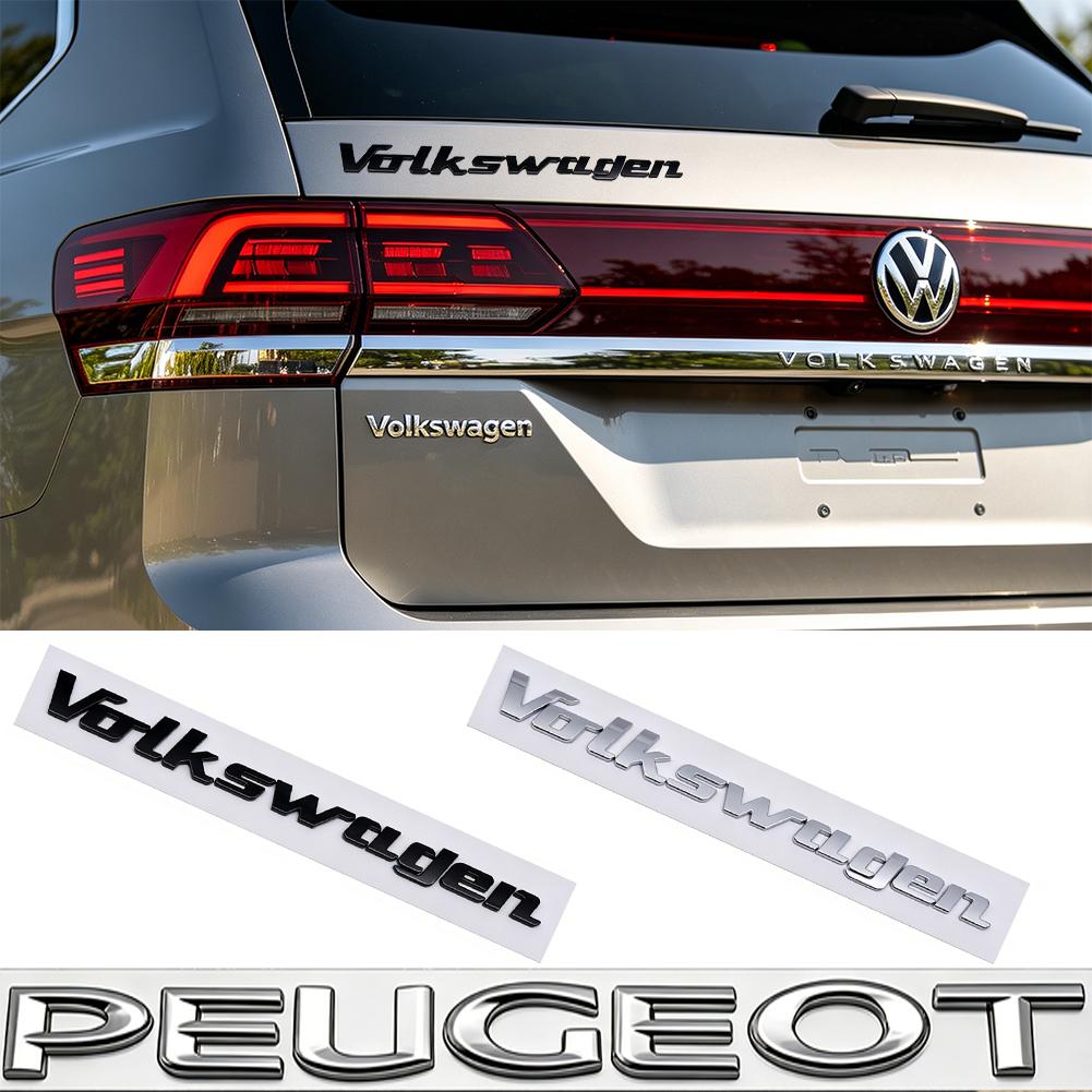 1Pcs 3D Volkswagen Emblem Sports Style Car Trunk Badge Sticker Accessories For VW Golf Tiguan T-Roc Polo Passat ID.4 T-Cross MK7LP10