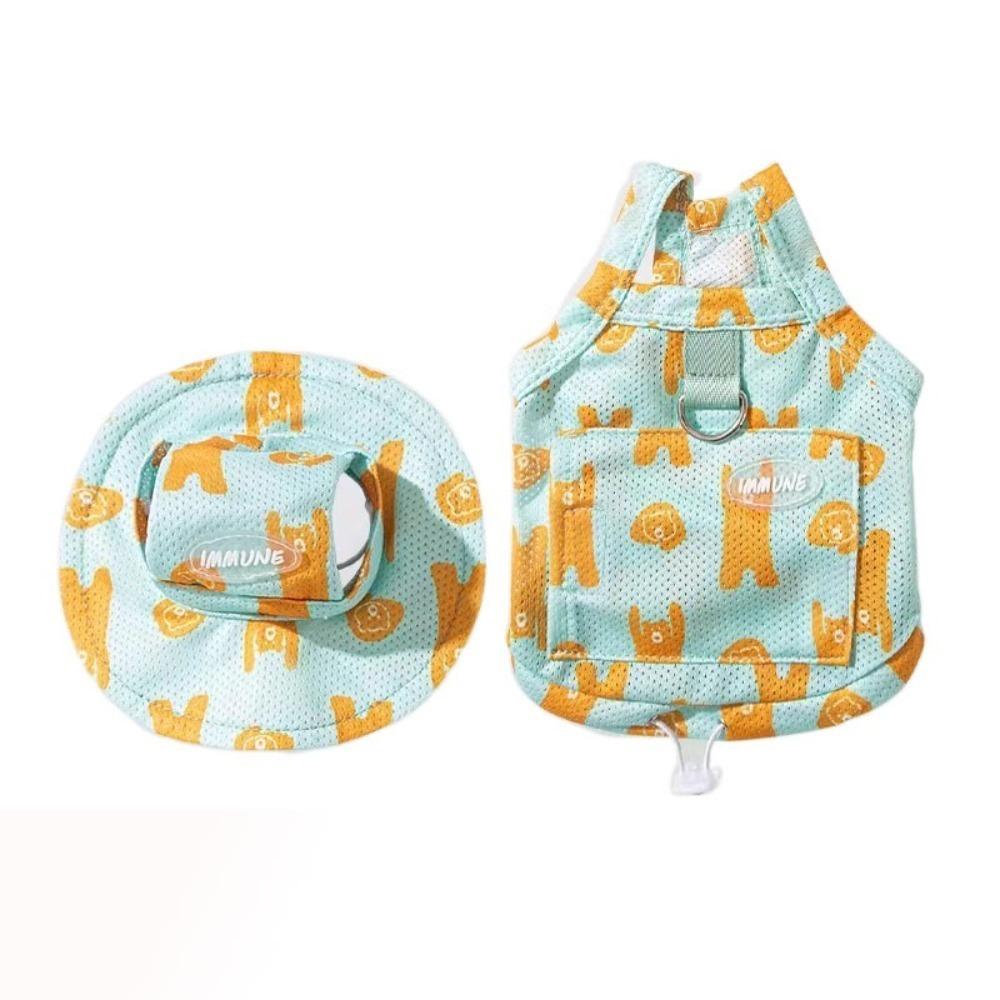 

Дышащая солнцезащитная одежда для собак Тонкий комплект одежды для щенков Повседневный солнцезащитный жилет для домашних животных Собака Улица M