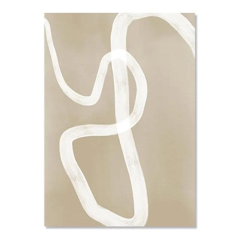 Modern Nordic Abstract Aesthetics Wall Art Pajama Girl Nude Line Curves HD Oil On Canvas Poster Home Bedroom Decoration Gift