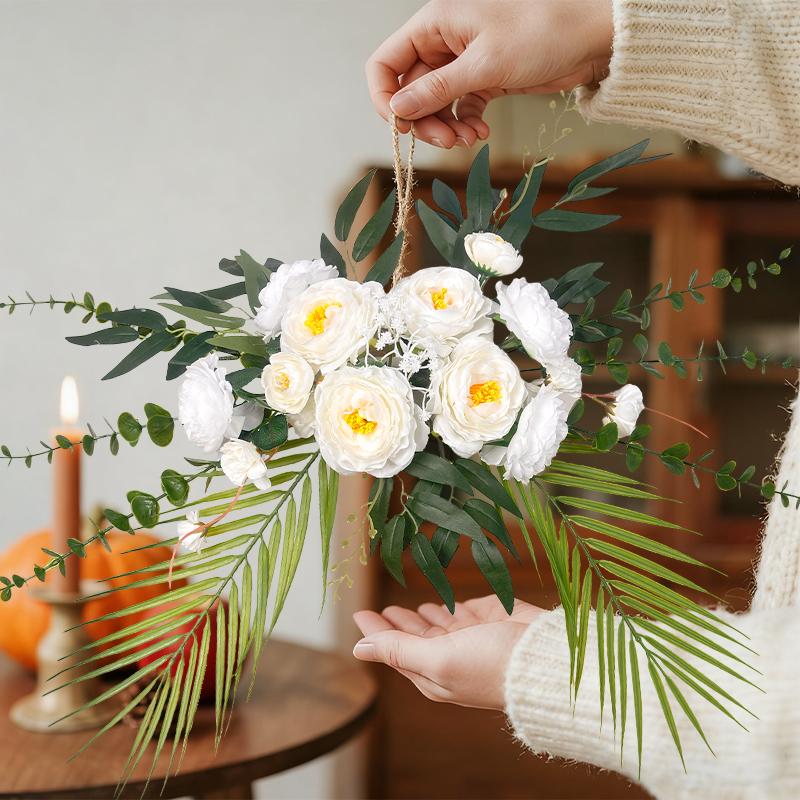Grenzüberschreitender künstlicher Blumengirlande im pastoralen Stil Hochzeits-Hoteldekoration Geburtstagsfeier Heimdekoration Hängende Blumen