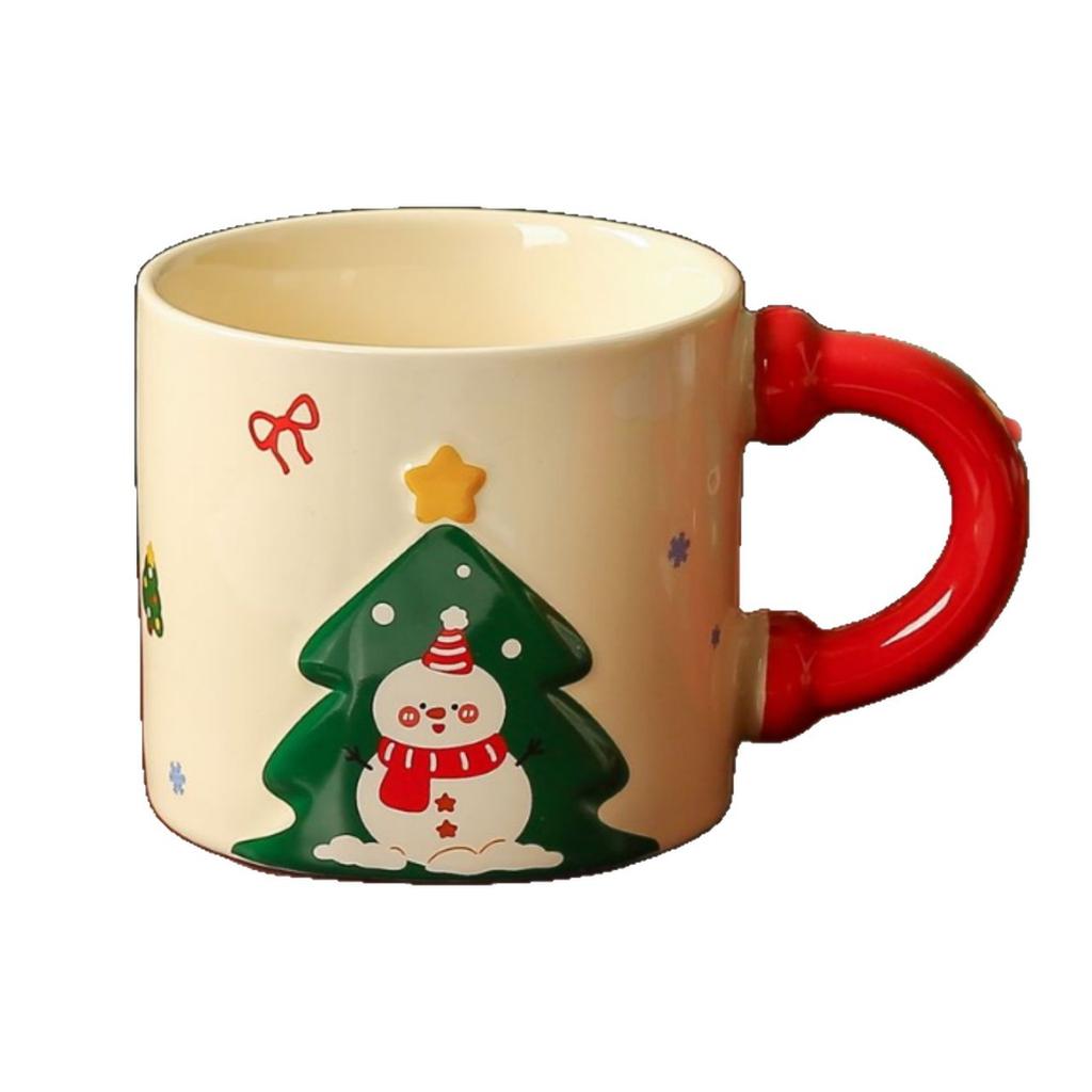 Christmas Mugs Santa Claus Ceramic Cups Household Water Cups  Creative High Appearance Level  Christmas Gifts Souvenirs