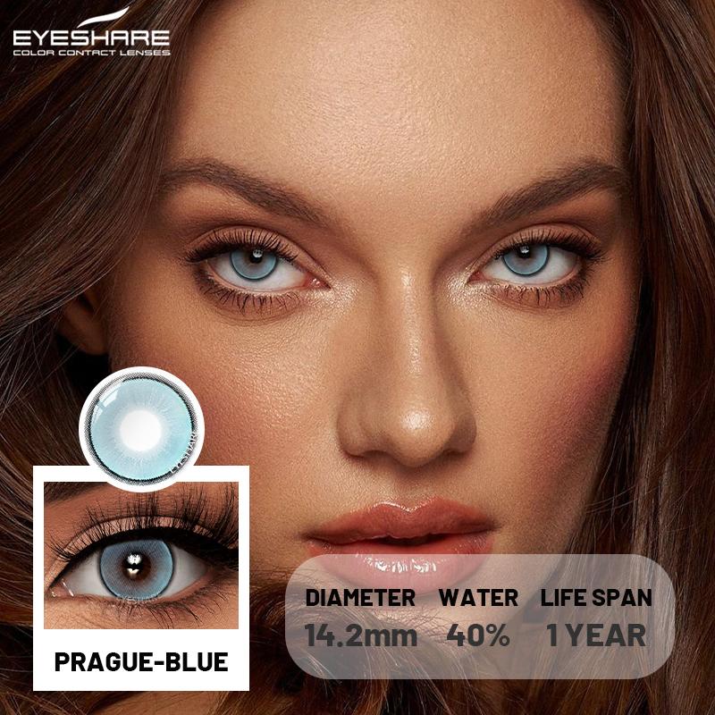Eyeshare Colored Contact Lenses Purple Cosmetic Colored Contact Lenses Green Fashion Beauty Contact Lenses Brown Natural Colored Soft Lenses 1 Pair