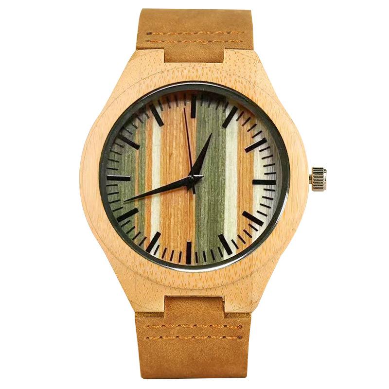 Топ Новые Бревна Деревянные Часы Мужские Повседневные Модные Ремень Креативные Студенческие Экзаменационные Таймеры Кварцевые Часы Мужские