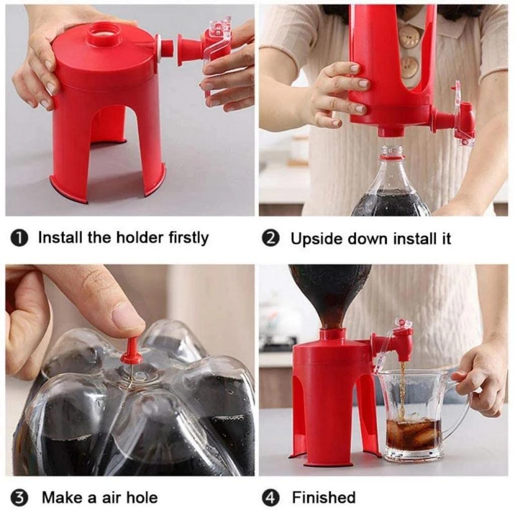 Hand Press Water Kettles Dispenser Coke Upside Down Drinking Dispense Carbonated Beverage Inverted Drinker Drinking Machine
