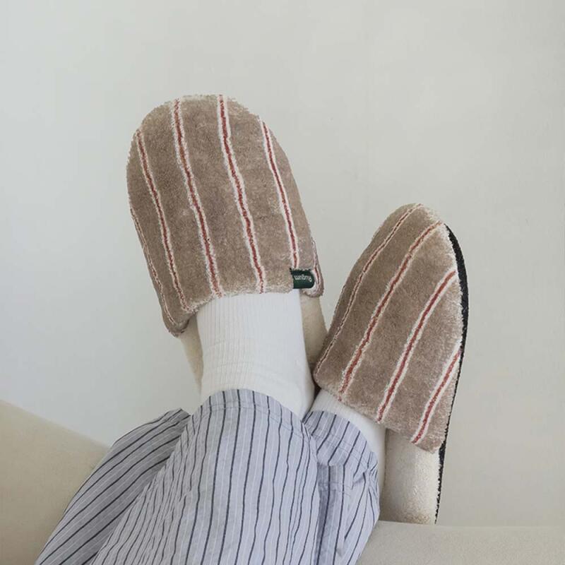 Preppy Stripe Fogny Living Room Slippers
