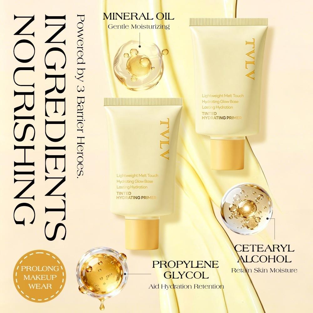 TVLV Butter Primer Sheer Hydrating Tinted Primer Brightening Oil-Control Base Cover Pores 30ml