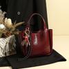 Premium wedding bag daily available bridal bag 2025 new retro bucket bag red bag wedding handbag