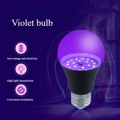 A19Black Light Purple Light UV Fluorescent Ball Bubble Bar Stage Party Background Atmosphere Lights Holiday Decorative Lights12W