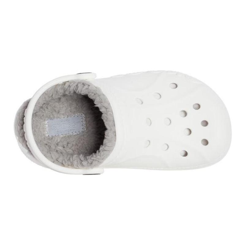 Crocs Versatile and Comfortable Anti-Kick Shock Absorbing Children's Sandals White Grey Children's Model