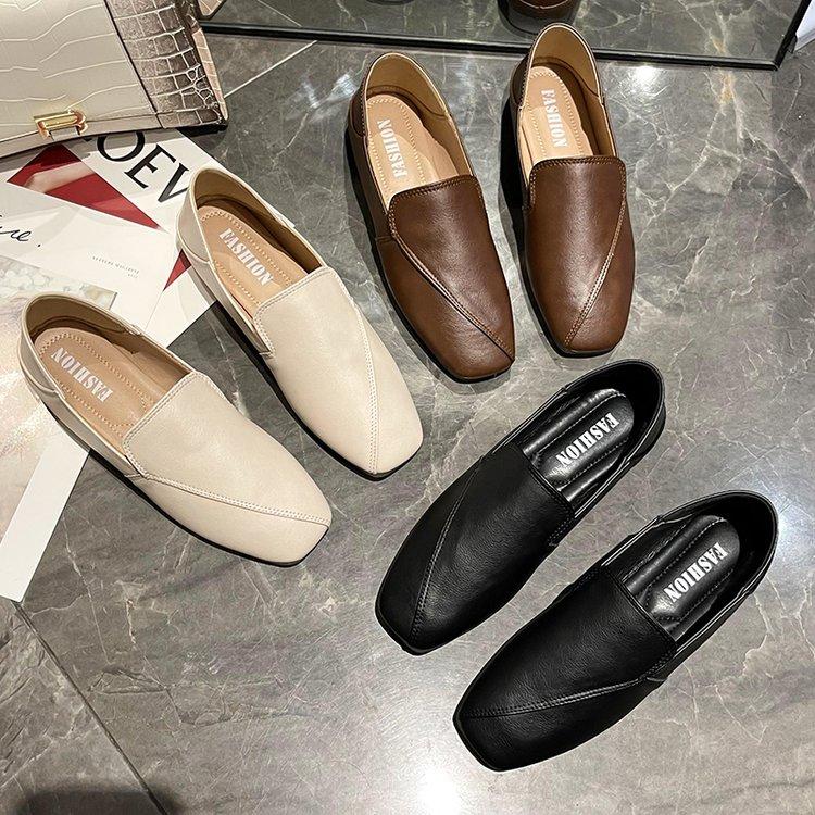 

Женские кожаные лоферы, удобная обувь без шнуровки на плоской подошве для женщин, повседневные пенни-лоферы с круглым носком, женская рабочая обувь ручной работы 35 красно-коричневый