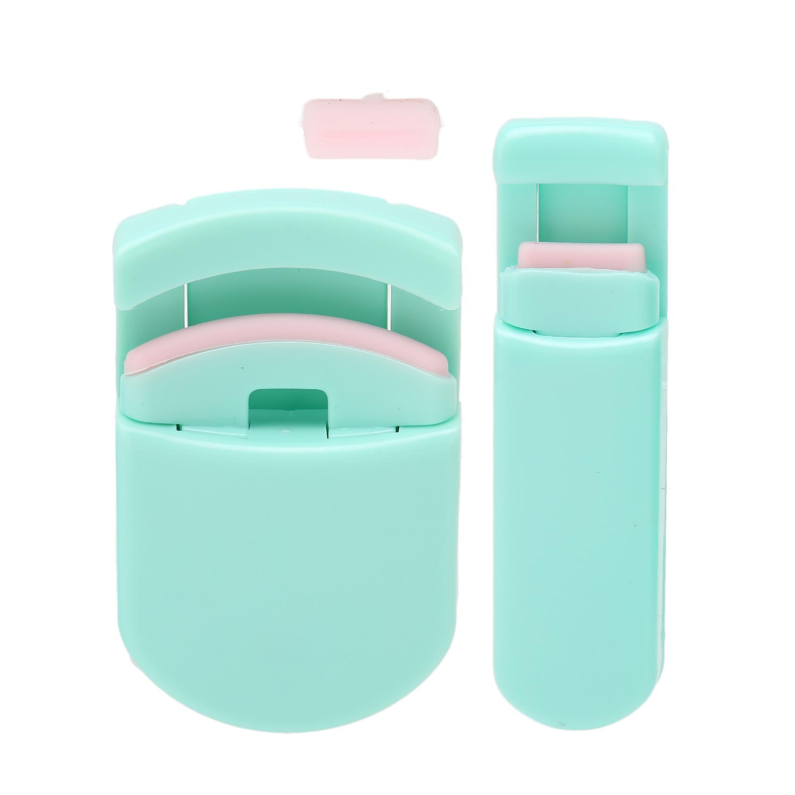 

2 шт., широкоугольные частичные щипцы для завивки ресниц, милые щипцы для завивки ресниц со сменной силиконовой подушечкой для замены Green Green