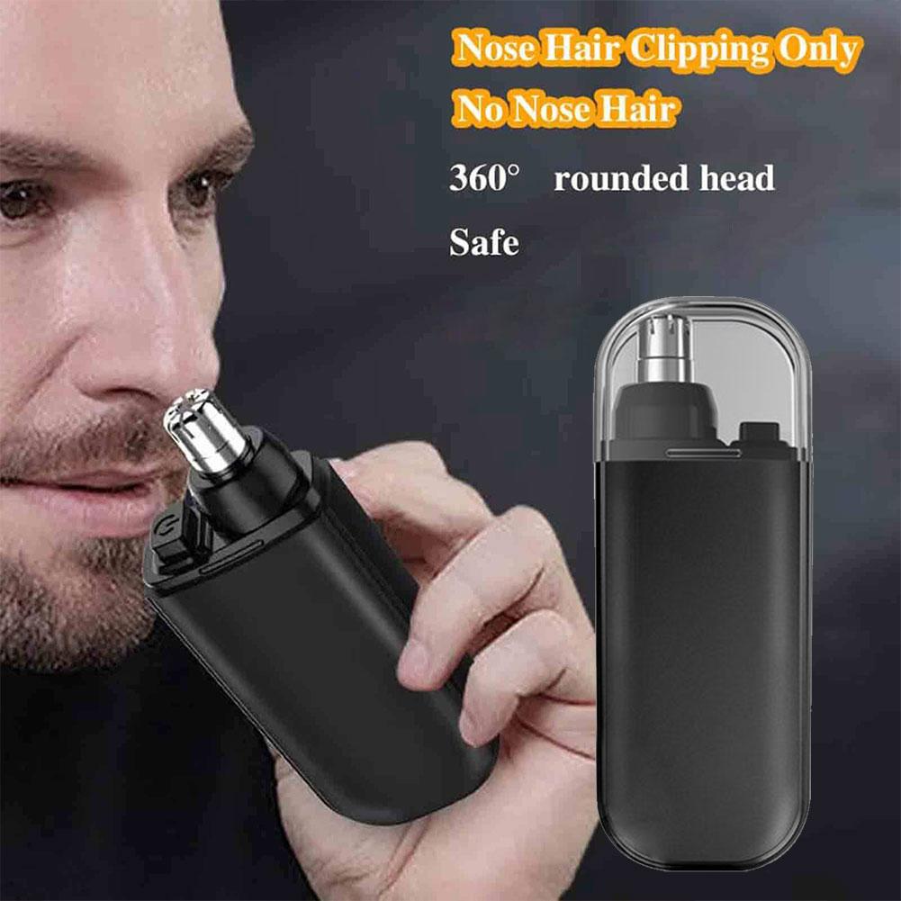 Nose Hair Trimmer USB Charging Dual-Edge Blades Electric Portable Men Mini Nose Hair Trimmer Face Care Kit Tools