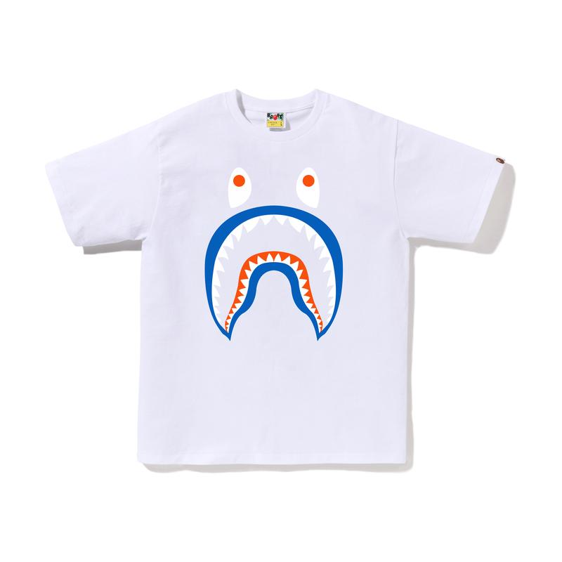 Bape Colors Shark Ponr Tee 0ZXTEM110016M