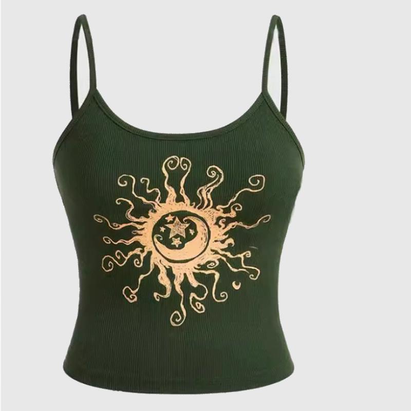 European and American Y2K digital printed sports vest