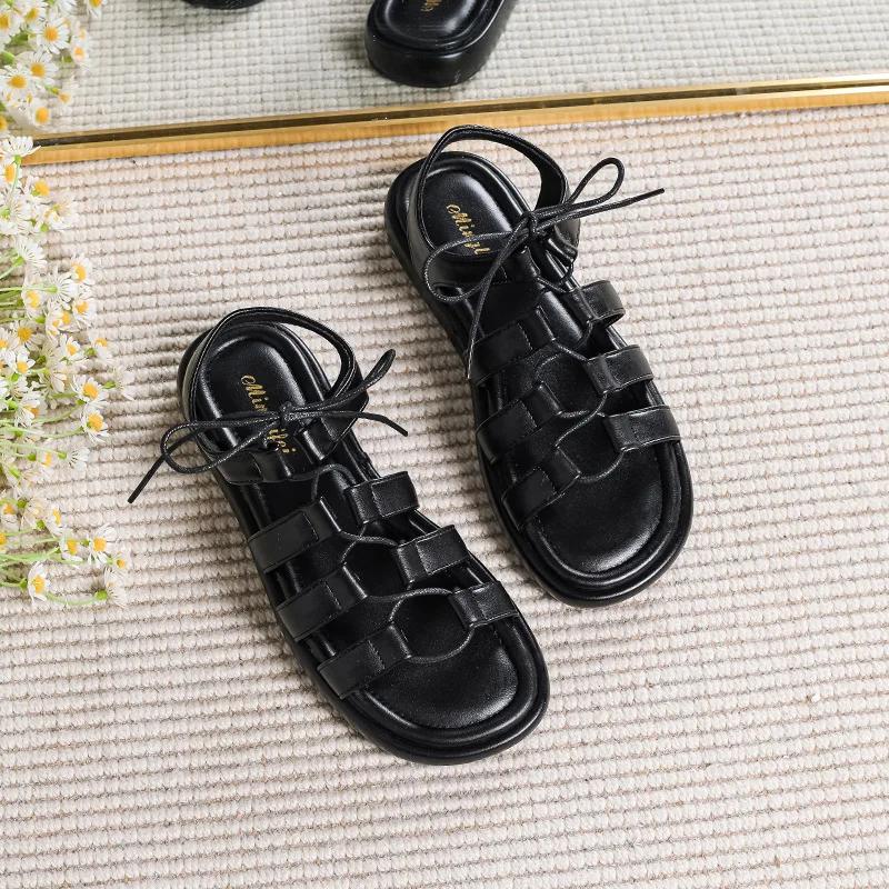 

Элегантные женские туфли на плоской подошве с квадратным носком, роскошные ретро-сандалии на толстой подошве, кавайные туфли для вечеринок в стиле Лолиты 43 чёрный
