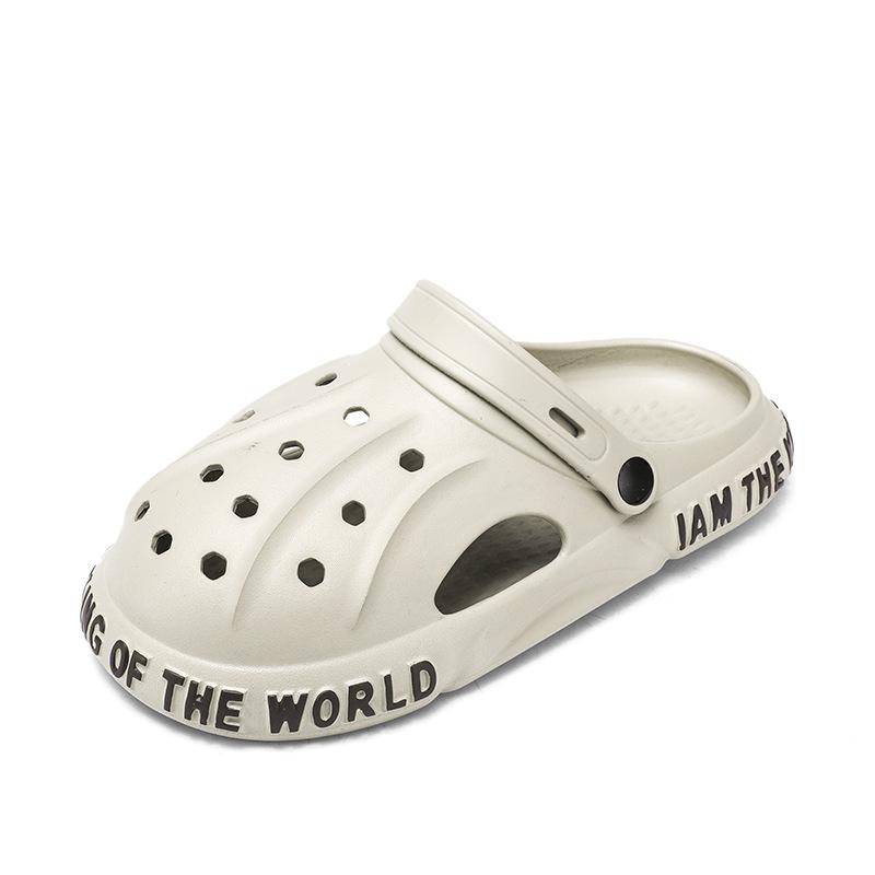 Hole Shoes Men'S Non-Slip Beach Sandals Outdoor Casual Thick-Soled Slippers Men'S