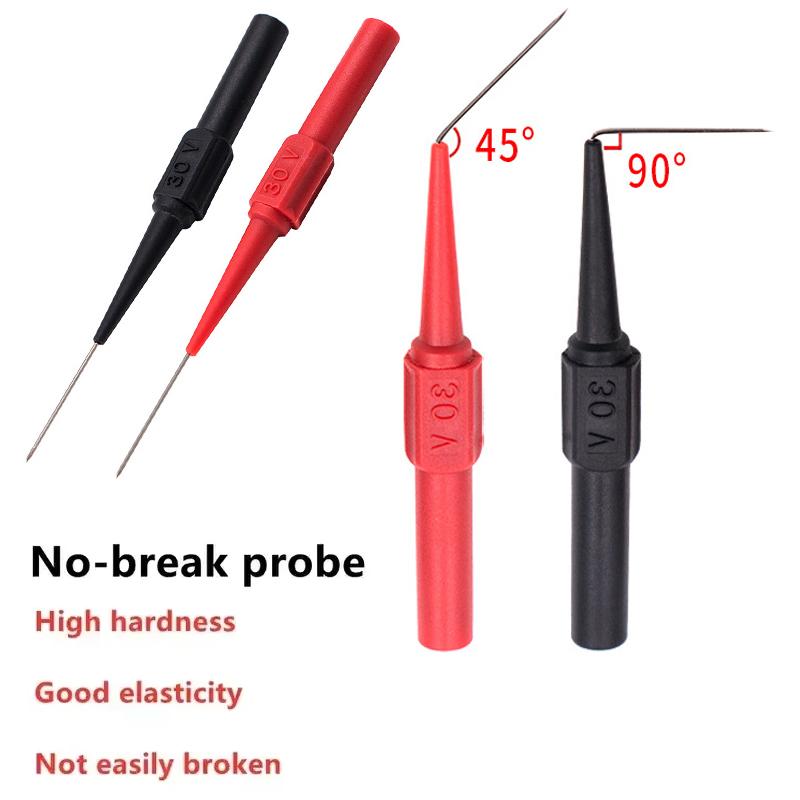 10Pcs 30V Car Tip Probes Diagnostic Tools Auto Multimeter Test Leads Extention Back Piercing Needle Tip Probes Mechanical Tools