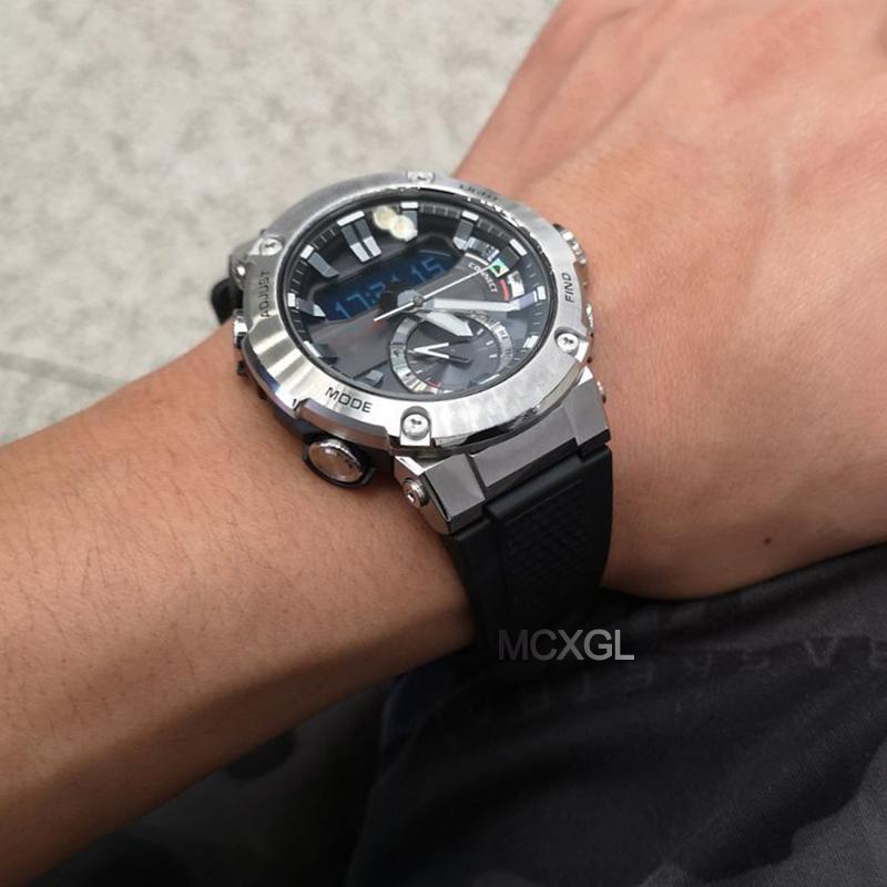 Resin Watchband Suitable for Casio GST-B200-1A Replacement Band GST-B200 Men's Sports Waterproof Rubber Strap Watch Accessories