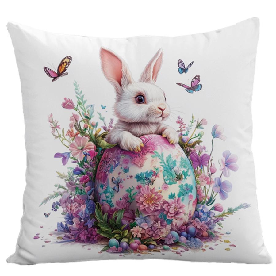 Скандинавская наволочка-подушка с пасхальным кроликом для дивана или кровати 45x45 cm 669₽