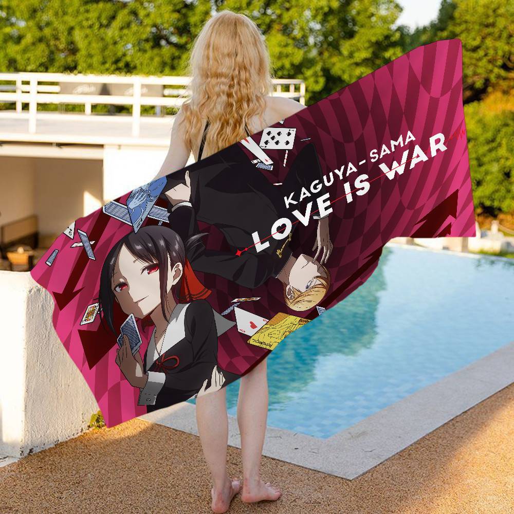Anime K-Kaguya-Sama Love Is WarS Microfiber Beach Towel Absorbent Quick dry Soft Yoga Swimming Resort Mountain Climbing Towel
