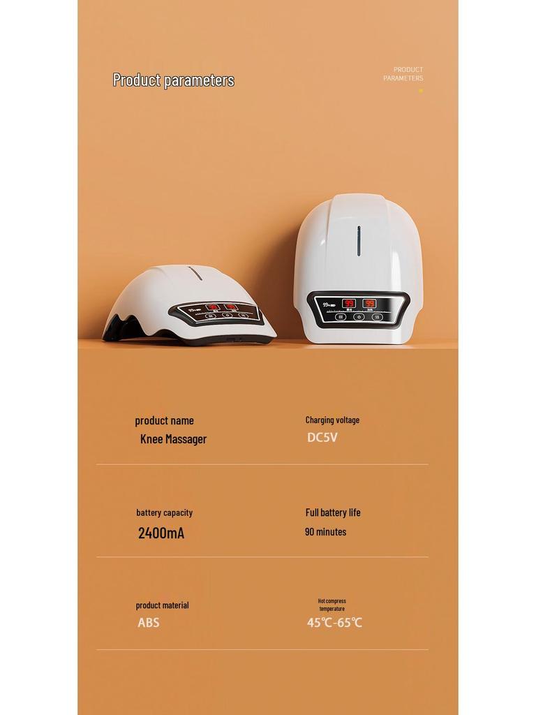 Smart Rechargeable Knee Massager with Red Light Therapy, Heat Compress, and Vibration for Joint Relief