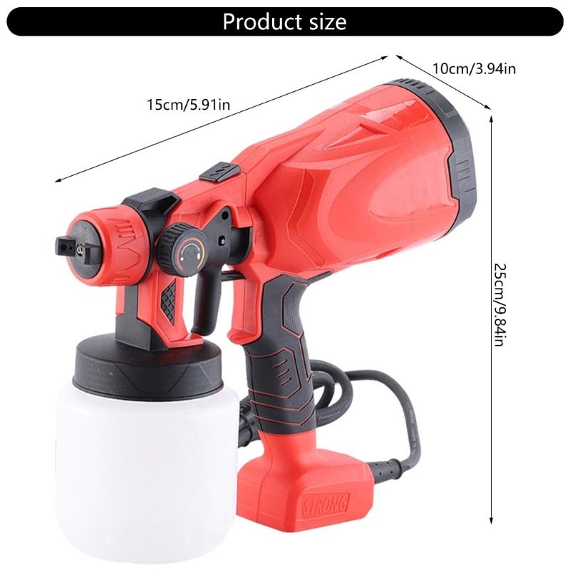 High Speed 220V Cordless Paint Sprayer with 3 Modes and Copper Nozzles Ideal for House Painting Includes Battery
