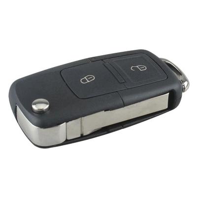 Black 3 Buttons Smart Remote Replacement Key Case No Chip with Uncut Car Flip Key