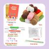 3/6pcs Crochet Potted Flower Kit for Beginners with Video Tutorial Cotton Knitting Yarn Thread Needles Hooks Knit Tool Set