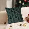 45x45cm Christmas Tree Flannel Throw Pillow Cover Soft Faux Fur Holiday Decor for Sofa Bedroom Home Xmas Gift