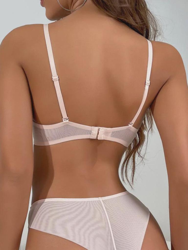 Französische Spitze Wabenmuster Ultra-Dünnes BH-Set für Alle Größen