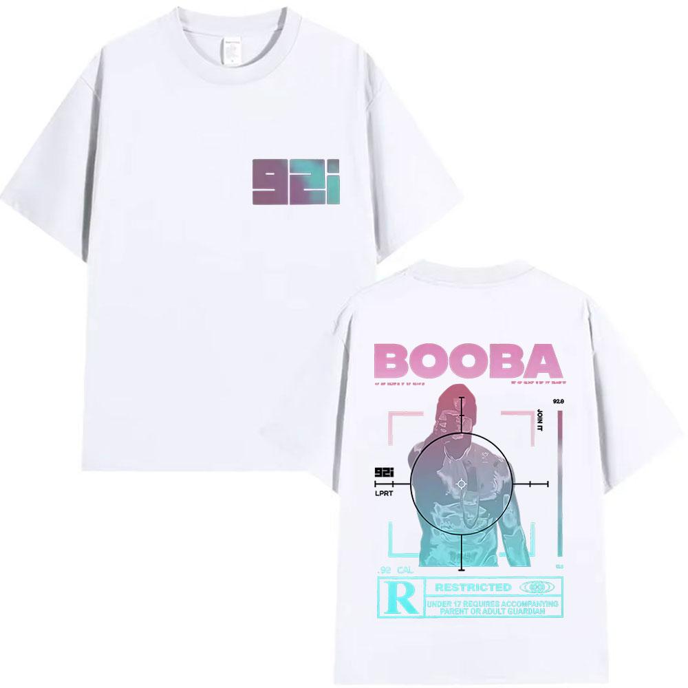 Rapper BOOBA B2O Tour 2025 Graphic T Shirts Mens Hip Hop Gothic Short Sleeve Tshirt Retro High Quality Cotton Tees Streetwear