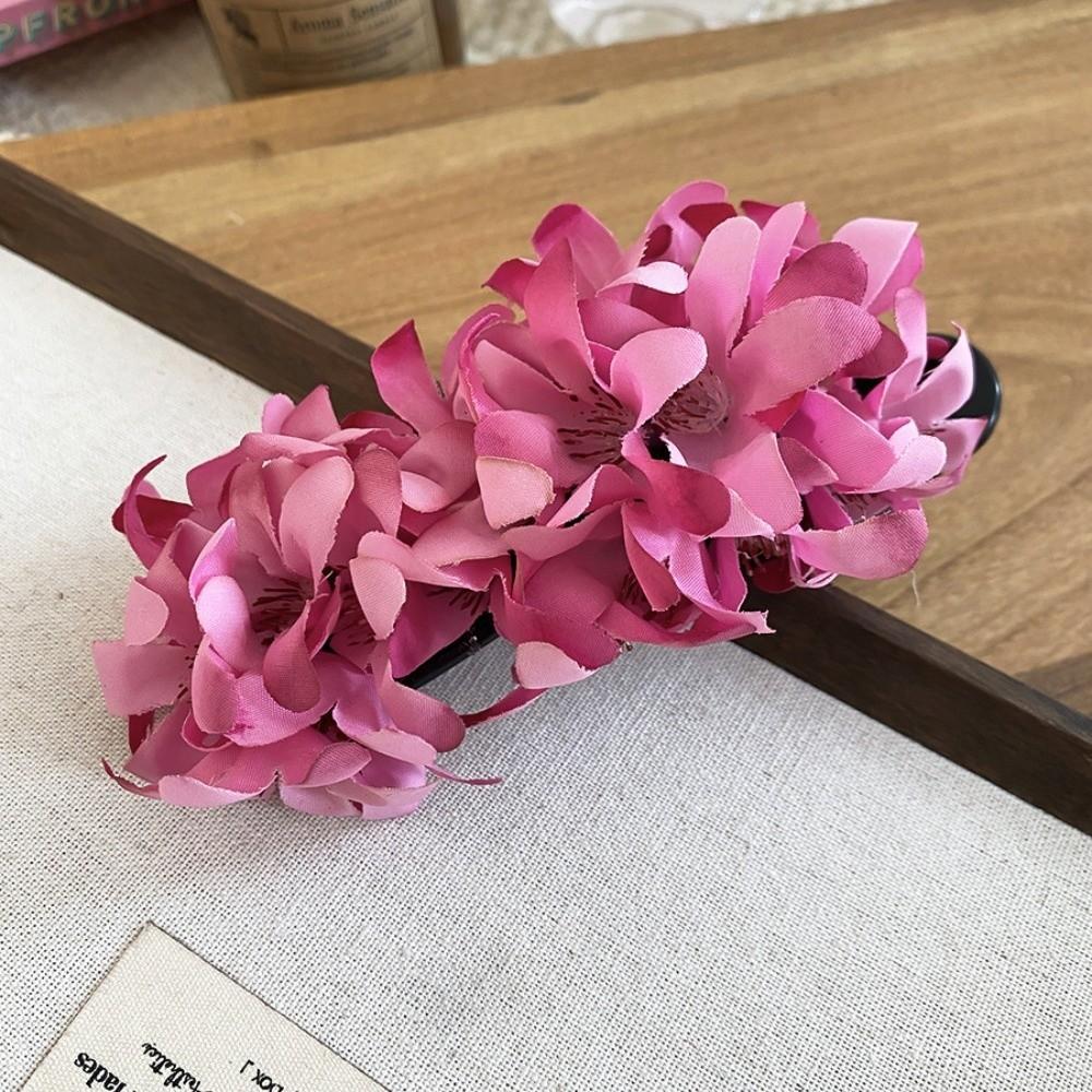 Cloth Hanfu Hair Clip Acrylic Ponytail Holder Exquisite Flower Hairpin  Party