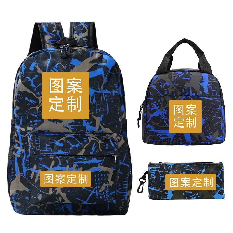 Football Printed Student Backpack Multifunctional Usb Interface Large Capacity Leisure Travel Backpack