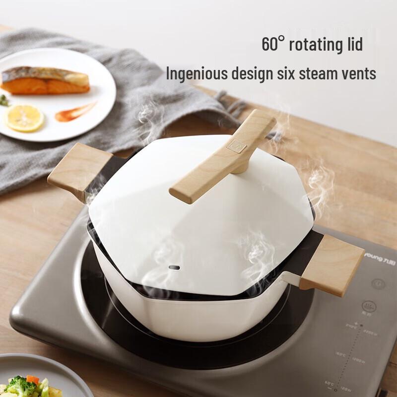 CateMaker Maple Series Hexagonal Double-Ear Soup Pot