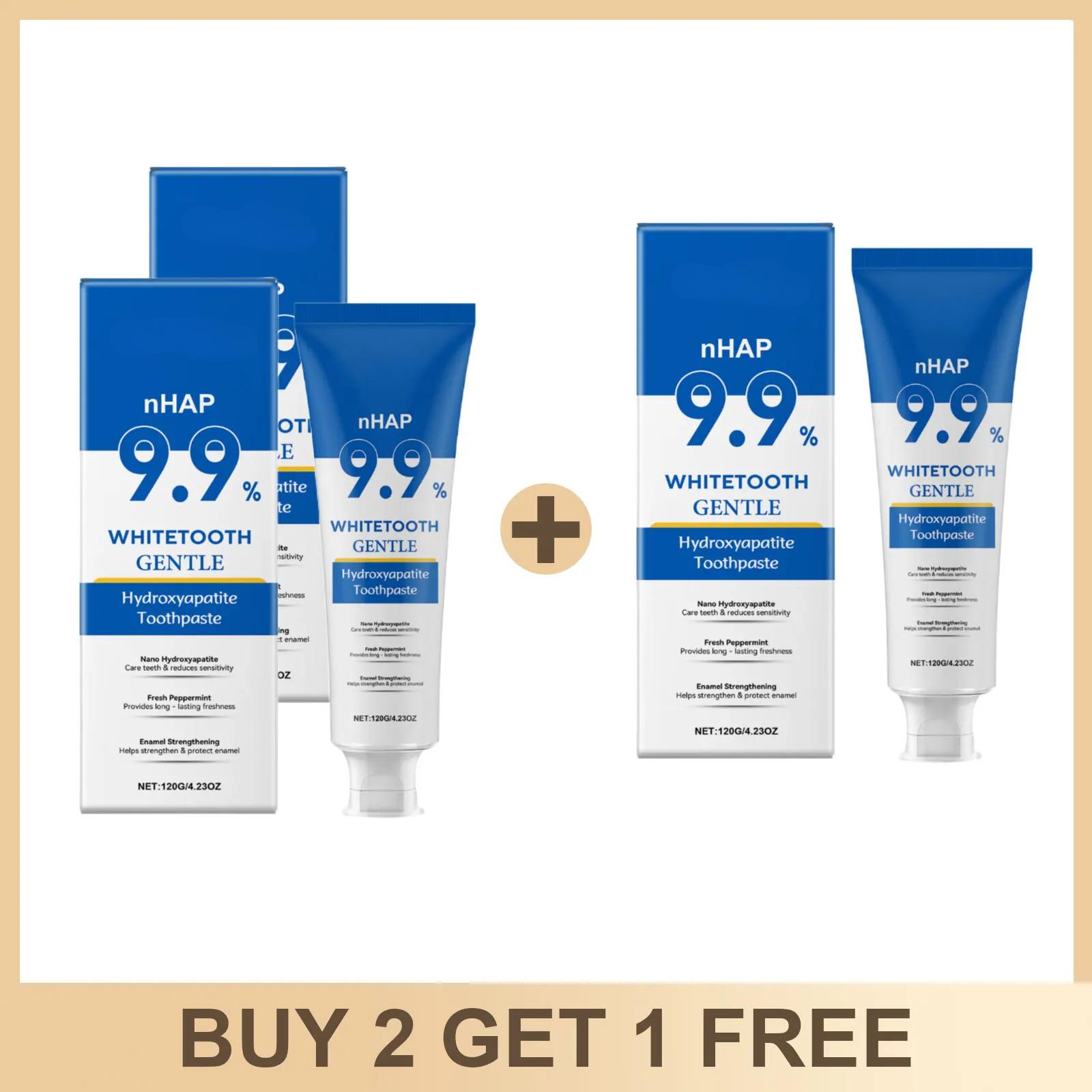 

Зубная паста с гидроксиапатитом Восстановление эмали Очищение от зубного налета Удаление неприятного запаха изо рта Отбеливание зубов Предотвращение пародонтита 3PCS