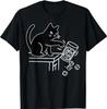 Abolish ICE Funny Black Cat Pushing Ice Cat Meme Men Women T-Shirt