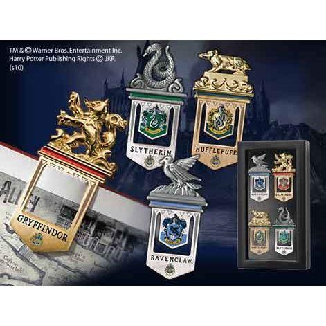 Marque-pages - NOBLE COLLECTION - Poudlard - Pack de 4 - Or 24 carats - Argent