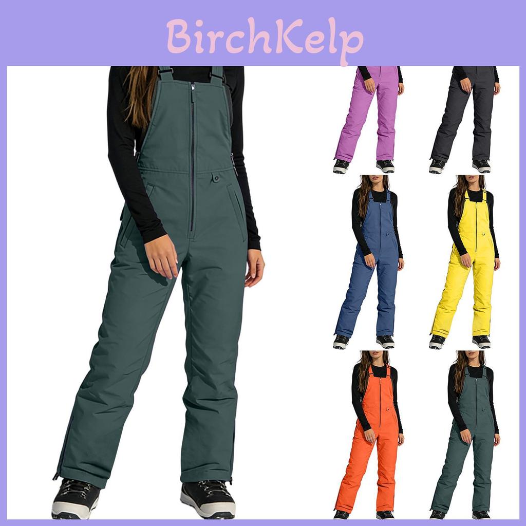 Pants Ski Insulated Ski Women Bib Overalls Snowboarding Pants Adjustable Shoulder Strap Snowsuit