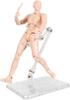 1/12 Scale Male Mannequin Figure Model for Drawing, Manga Drawing, Props, Stand Included, Doll Type, Body for Art Practice (Male, Skin Tone)
