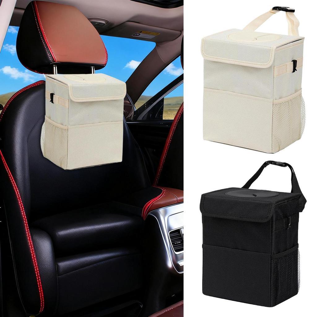 Car Trash Bin Leakproof Backseat Storage Organizer Bag Car Garbage Bin For Truck SUV Road Trips Weekend Outings Vacation Outdoor