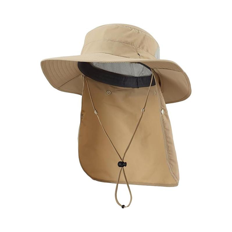 Anti-splashing shawl hat Men's and women's outdoor sun protection hat UV protection sun hat Summer sun hat Neck mesh