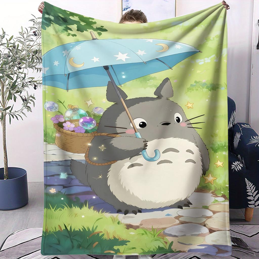 Classic Cartoon Anime TTotoros Blanket For Office Travel Comfort Leisure Camp Travel Multifunctional Universal Blanket Fan Gift